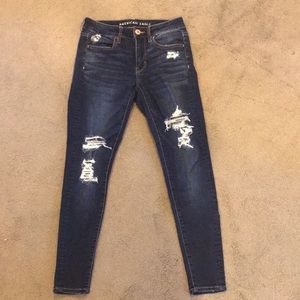 AMERICAN EAGLE dark blue ripped jeans